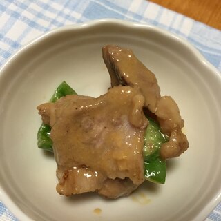 豚肉とピーマンの辛子味噌和え